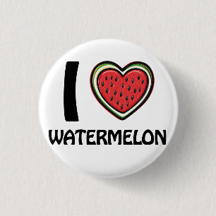 I Liebe Watermelon Button