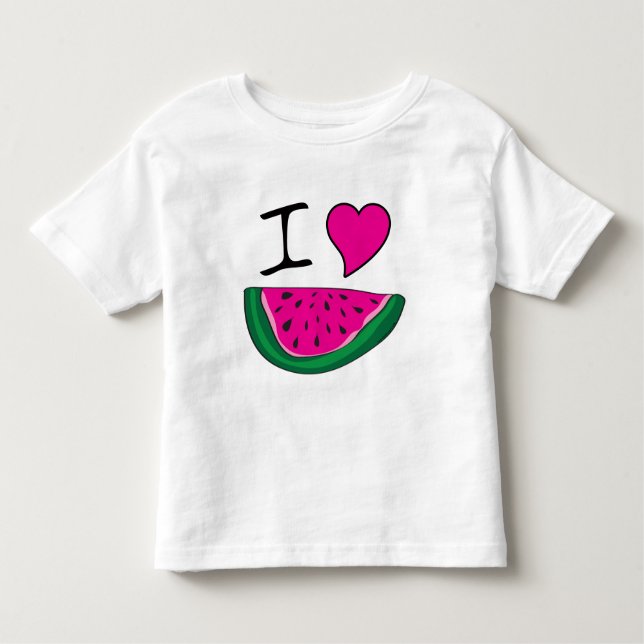 I Liebe Watermelon Kleinkind T-shirt (Vorderseite)