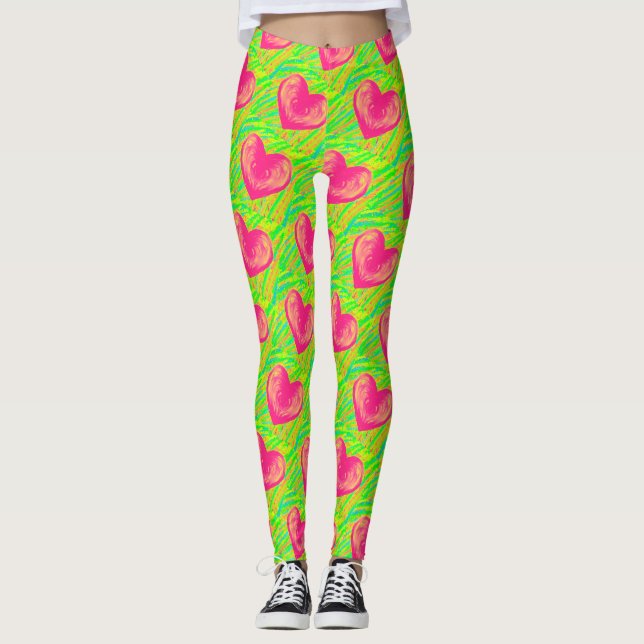 I Liebe Watermelon Leggings (Vorderseite)