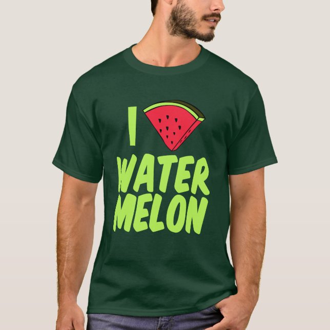 I Liebe Watermelon Niedlich Summer T-Shirt (Vorderseite)