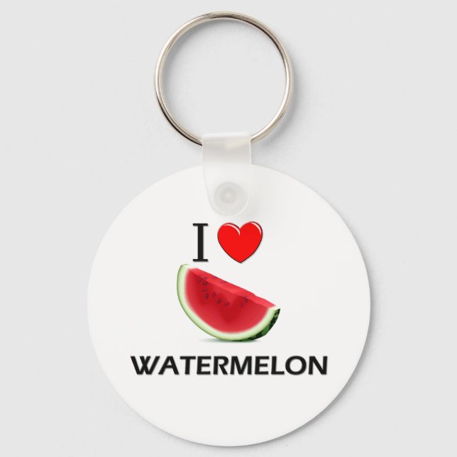 I Liebe Watermelon Schlüsselanhänger (Vorderseite)