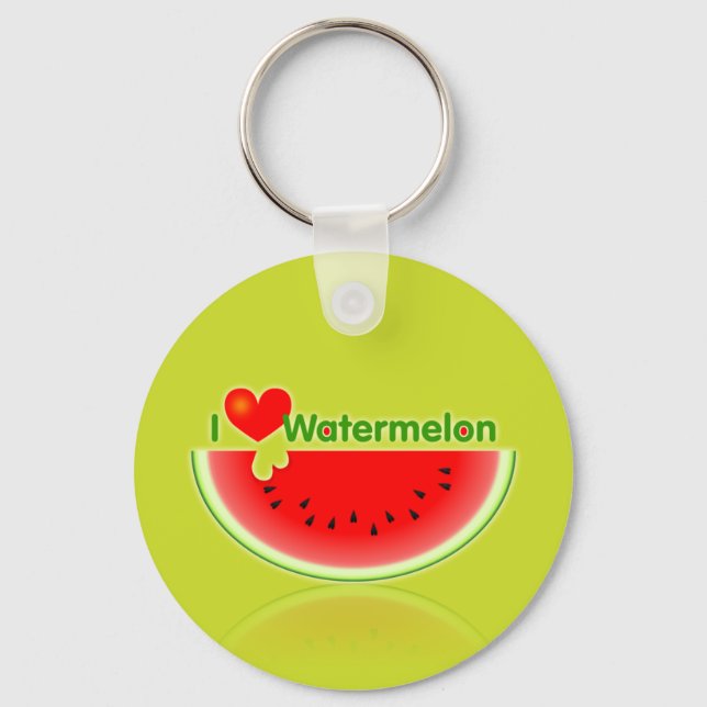 I Liebe Watermelon Schlüsselanhänger (Vorderseite)