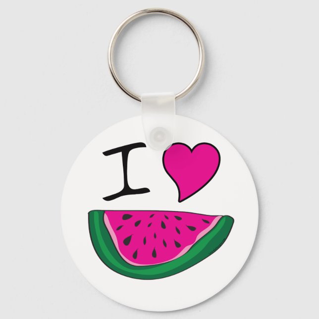 I Liebe Watermelon Schlüsselanhänger (Vorderseite)