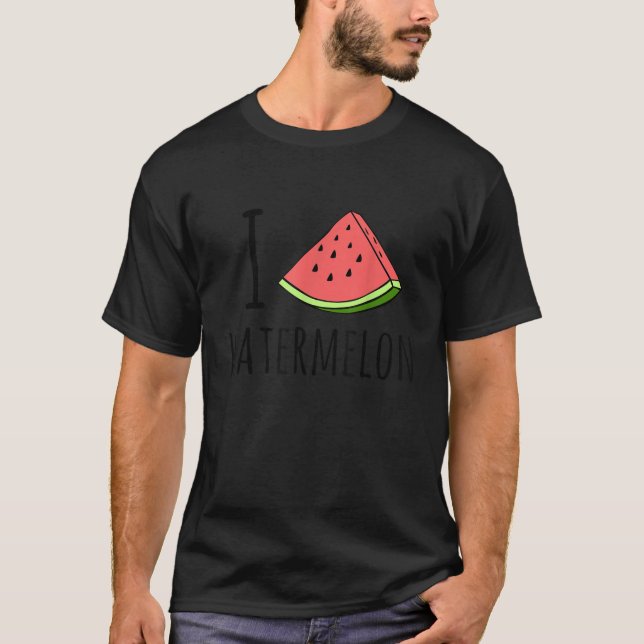 I Liebe Watermelon Shirt Watermelon Lover Shirt (Vorderseite)