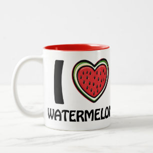 I Liebe Watermelon Zweifarbige Tasse