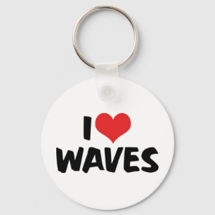 I Liebe Waves Schlüsselanhänger