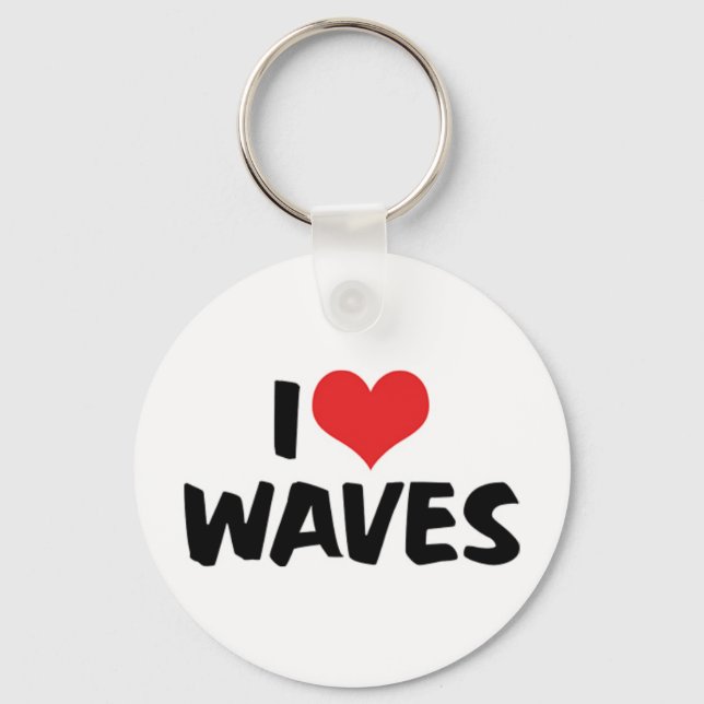 I Liebe Waves Schlüsselanhänger (Vorderseite)