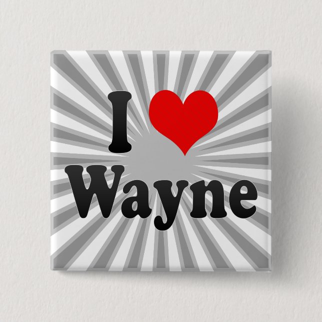 I Liebe Wayne, Vereinigte Staaten Button (Vorderseite)