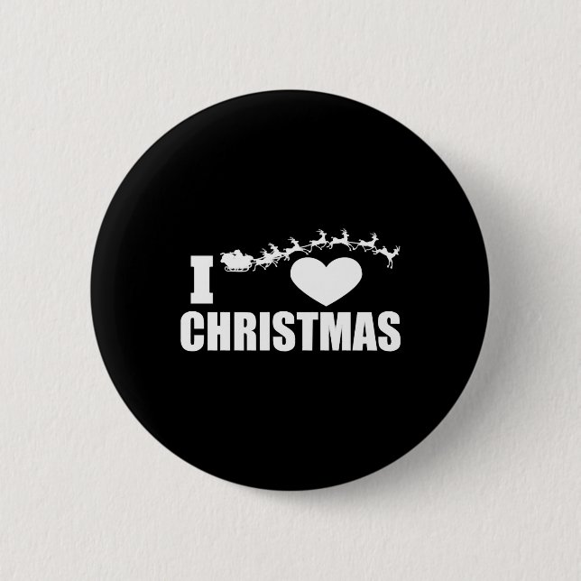 I Liebe Weihnachten Button (Vorderseite)