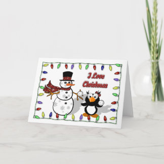 I Liebe-Weihnachten Feiertagskarte