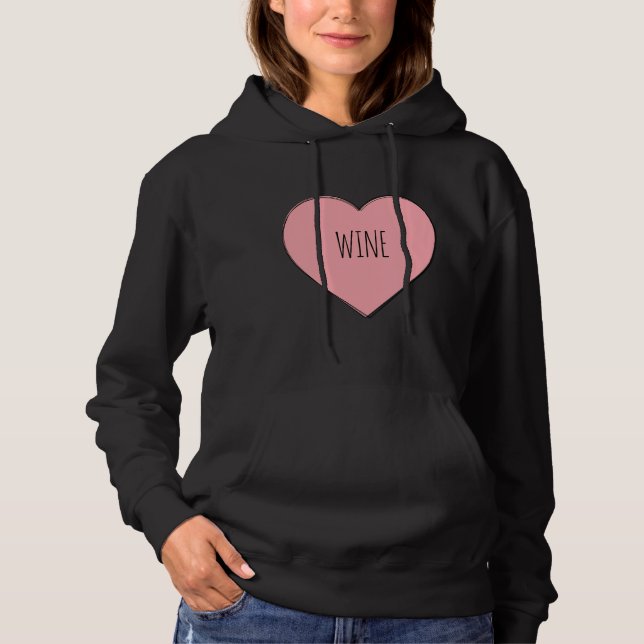 I Liebe Wein 14 Hoodie (Vorderseite)
