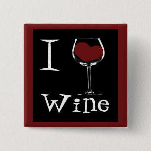 I Liebe Wein-Herz Button