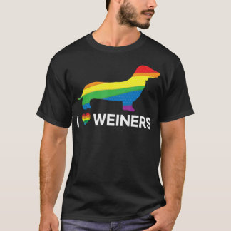 I Liebe Weiners Dackel LGBT Gay Lesbian Prix T-Shirt