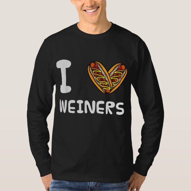 I Liebe Weiners Hotdogs Frankfurter Dackel Frank S T-Shirt (Vorderseite)