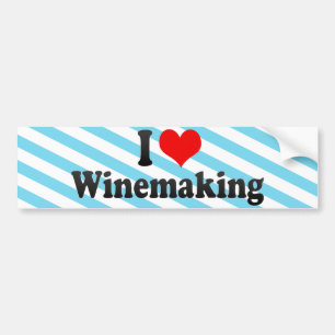 I Liebe-Weinproduktion Autoaufkleber