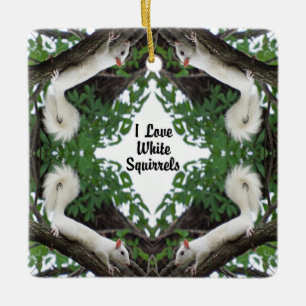 I Liebe-Weiß-Eichhörnchen Keramikornament