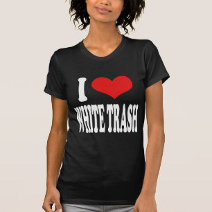 I Liebe-weißer Abfall T-Shirt