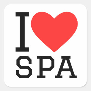 I LIEBE WELLNESS-CENTER QUADRATISCHER AUFKLEBER