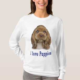 I Liebe Welpen Mädchen T-Shirt
