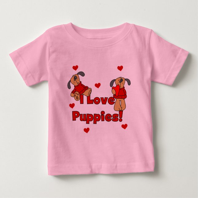 I Liebe-Welpen-T-Shirts und Geschenke Baby T-shirt (Vorderseite)