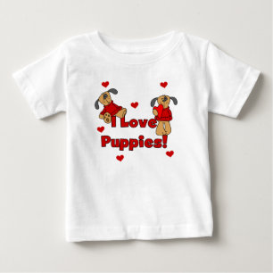 I Liebe-Welpen-T-Shirts und Geschenke Baby T-shirt