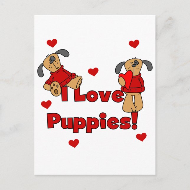 I Liebe-Welpen-T-Shirts und Geschenke Postkarte (Vorderseite)