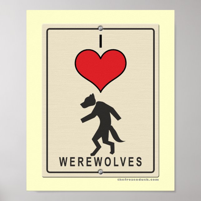 I Liebe Werewolves Poster (Vorne)