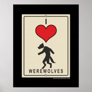 I Liebe Werewolves Poster