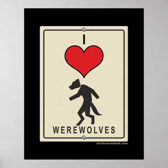 I Liebe Werewolves Poster (Vorne)