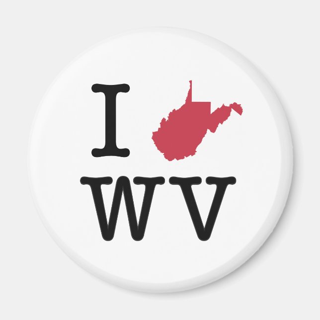 I Liebe West Virginia Magnet (Vorne)
