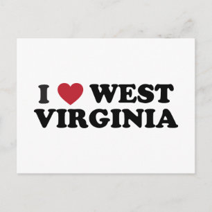 I Liebe West Virginia Postkarte