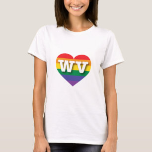I Liebe West Virginia Rainbow Heart T-Shirt