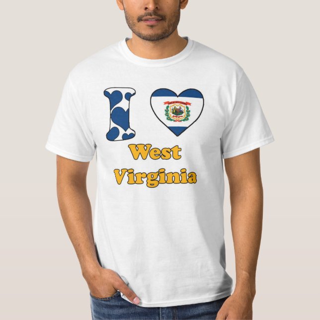 I Liebe West Virginia T-Shirt (Vorderseite)