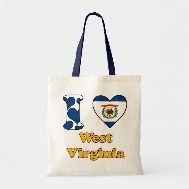 I Liebe West Virginia Tragetasche (Vorne)