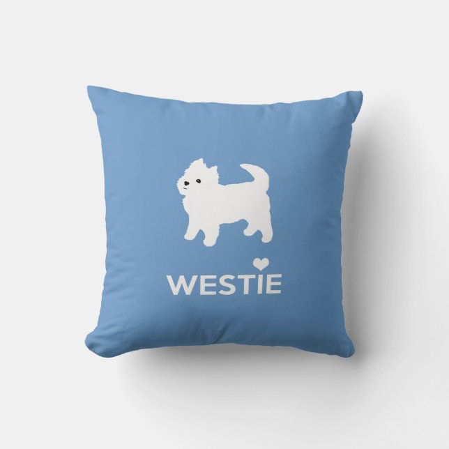 I Liebe Westie Hunde - Westhochland-weißer Terrier Kissen (Vorderseite)