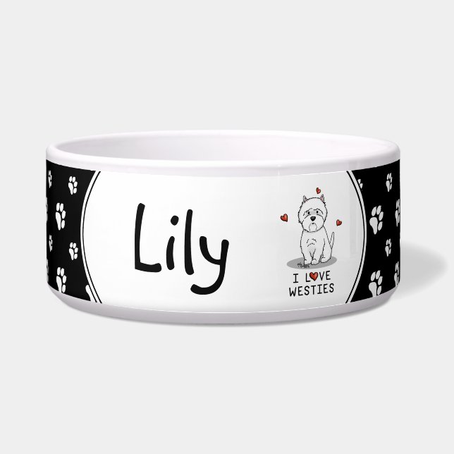I Liebe Westies - West Highland White Terriers Napf (Vorderseite)