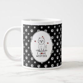 I Liebe Westies - West Highland White Terriers Nie Jumbo-Tasse