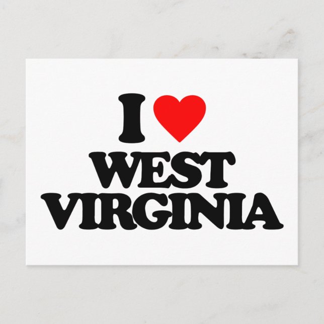 I LIEBE WESTVIRGINIEN POSTKARTE (Vorderseite)