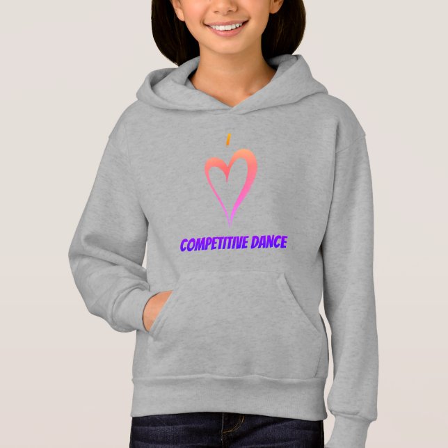 I Liebe Wettkampftanz - Kinderpullover Hoodie (Vorderseite)