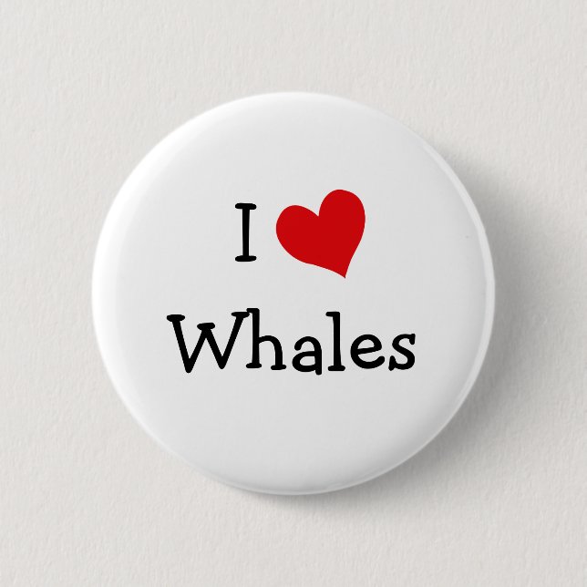 I Liebe Whales Button (Vorderseite)
