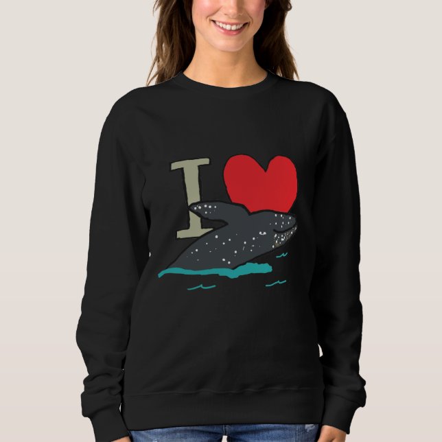 I Liebe Whales Sweatshirt (Vorderseite)