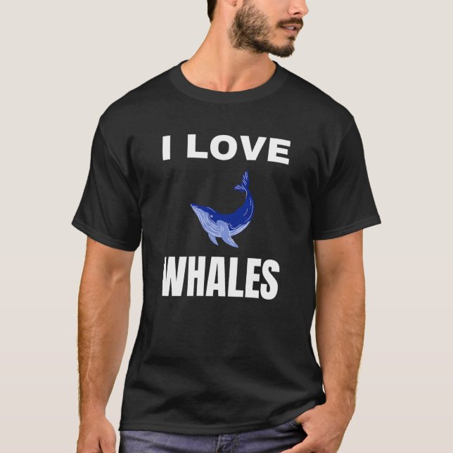 I Liebe Whales T-Shirt (Vorderseite)