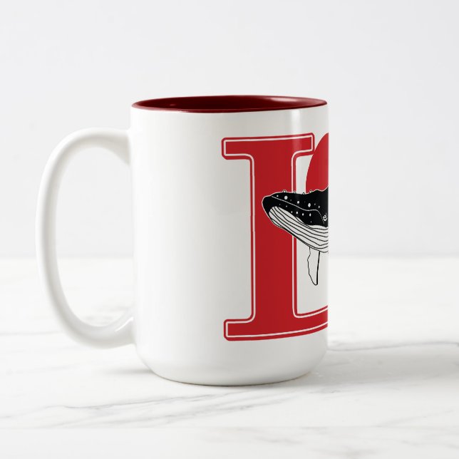 I Liebe Whales Zweifarbige Tasse (Links)