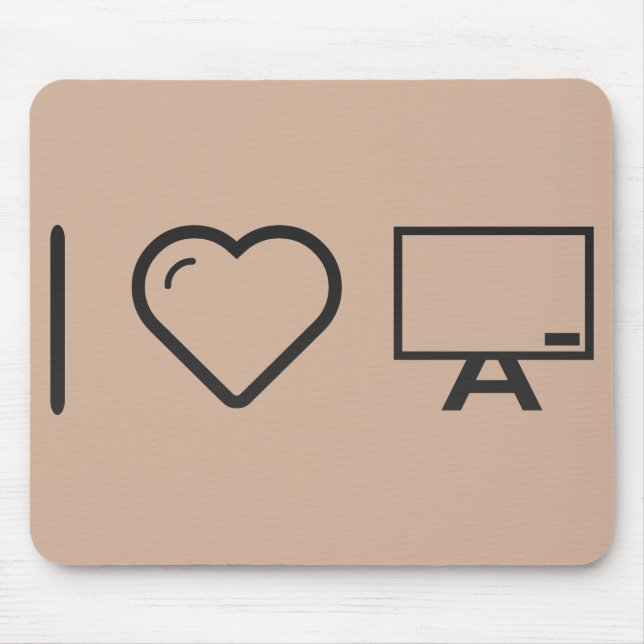 I Liebe Whiteboards Mousepad (Vorne)