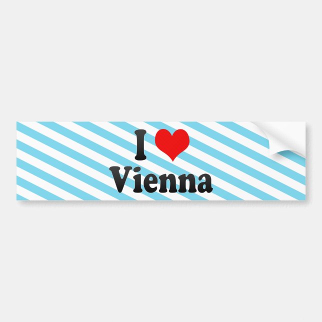 I Liebe Wien, Österreich Autoaufkleber (Vorne)