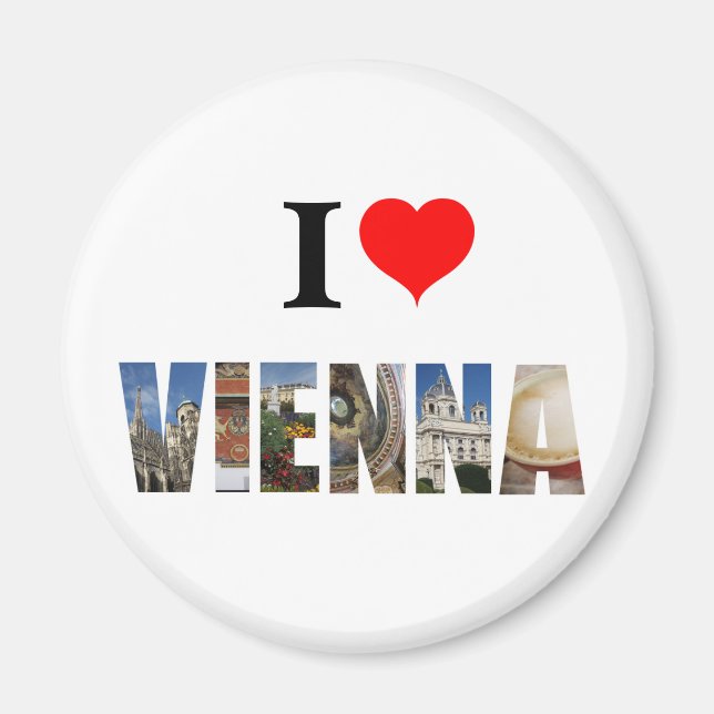 I Liebe Wien Österreich Magnet (Vorne)