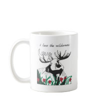 I Liebe Wildnis Rustikale Wildblumen Elch