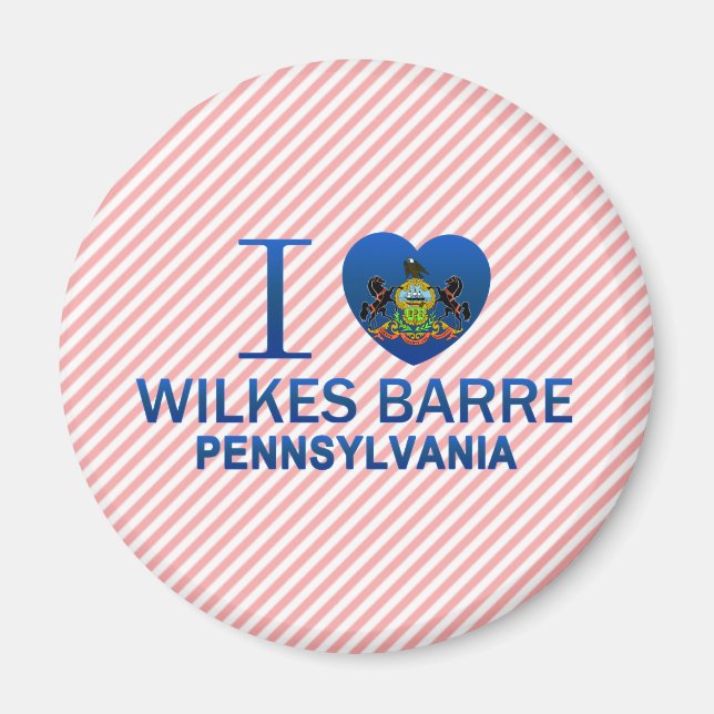 I Liebe Wilkes Barre, PA Magnet (Vorne)