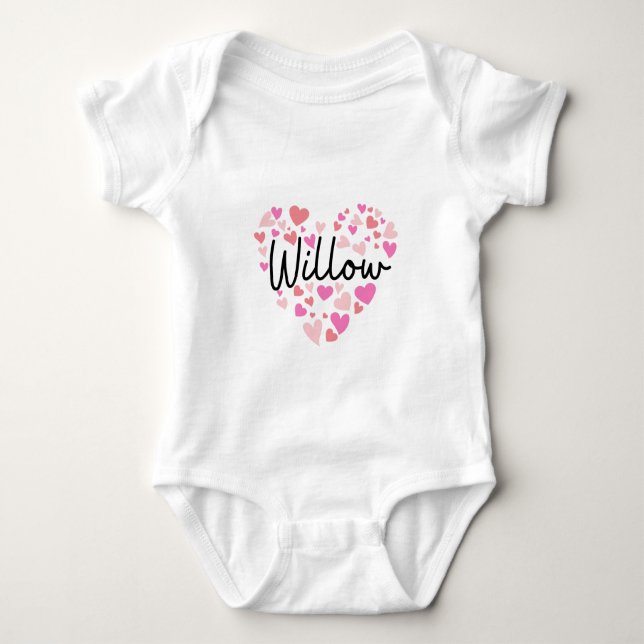 I Liebe Willow Baby Strampler (Vorderseite)