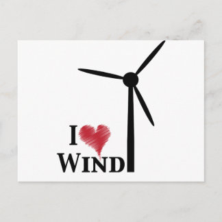 i Liebe Windenergie Postkarte